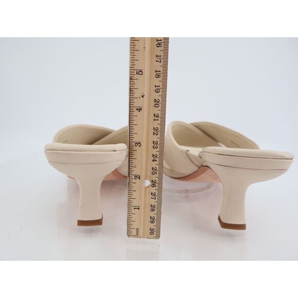 Vince Cecila Crisscross Sandal Ivory Leather Kitten Heel Comfy Career Size 11M - Picture 5 of 11